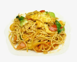 西红柿鸡蛋炒面条免抠