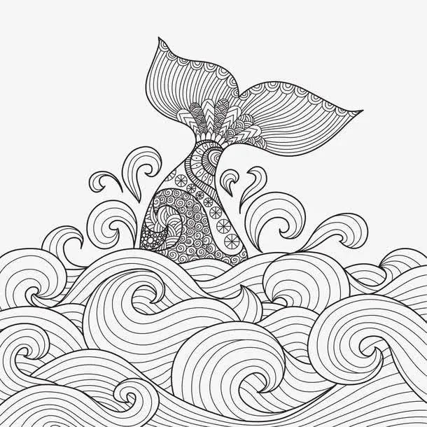 矢量鱼尾巴免抠