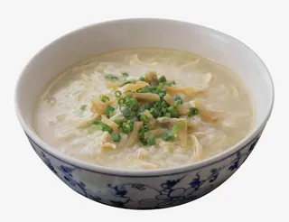 咸菜葱花粥陪皮蛋免抠