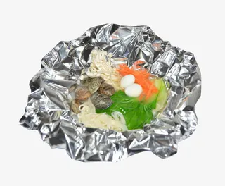 锡纸花甲粉高清图片免抠