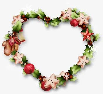 圣诞卡通装饰花环免抠