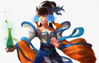 仙女魔法手绘人物免抠