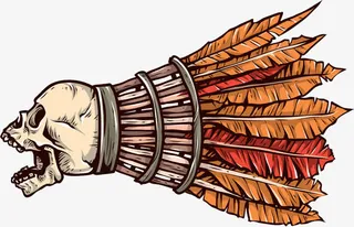 骷颅头上的箭头免抠