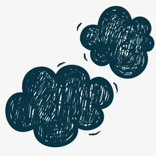 漂浮素材 不规则 箭头 铅笔画免抠