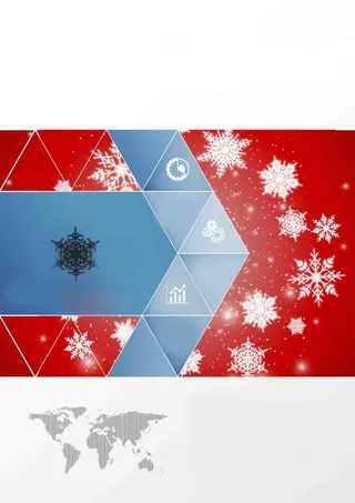 美式矢量三折页企业宣传册公司文化雪花海报高清