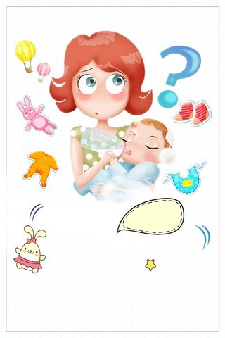 简约大气新生儿育儿知识卡通高清