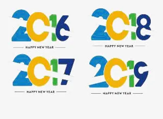 年份艺术字免抠