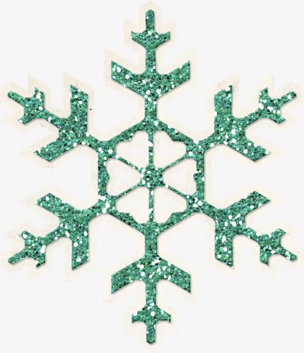 蓝色雪花免抠