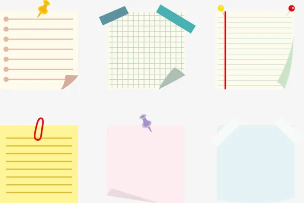 卡通便条矢量免抠