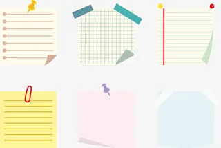 卡通便条矢量免抠