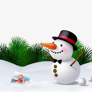 圣诞节雪人免抠