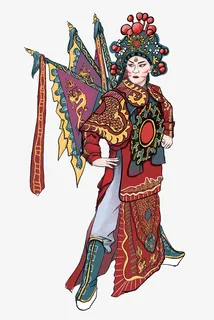 京剧插画分层插画免抠 京剧插画分层插画免抠