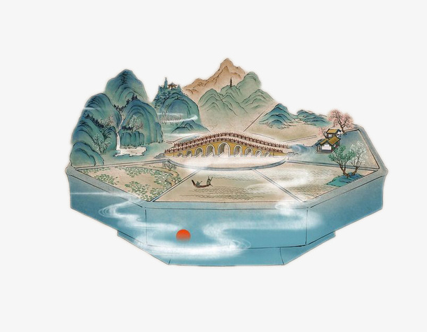 水墨山图片风景素材免抠