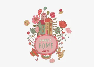 手绘小房子免抠