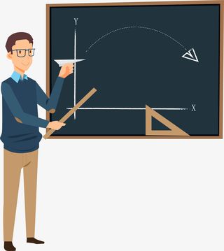 手绘卡通教室上课免抠