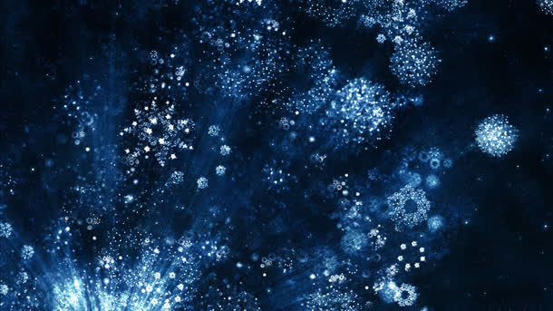 抽象的蓝色雪明星雪花免抠