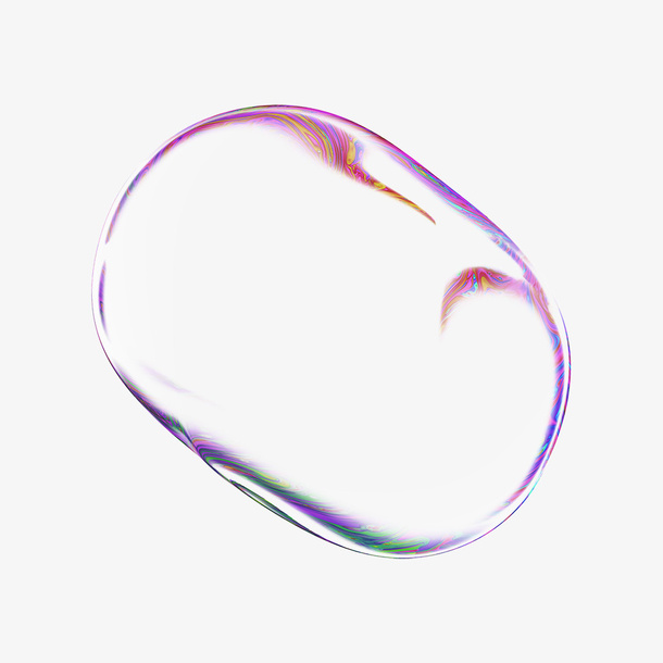 彩色透明png气泡免抠