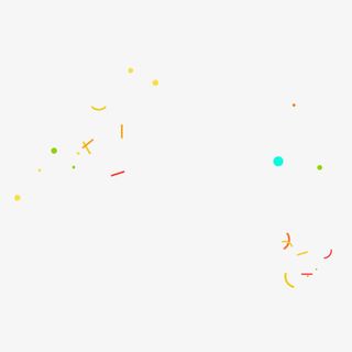 彩色飘浮彩带免抠