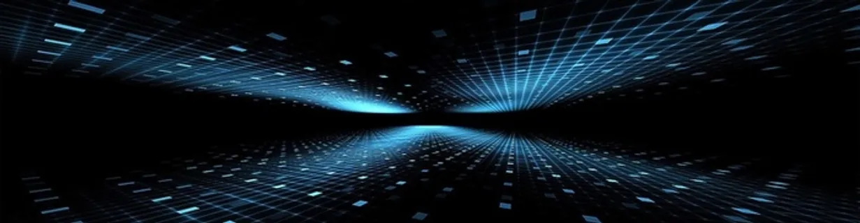 蓝色科技网格背景图高清