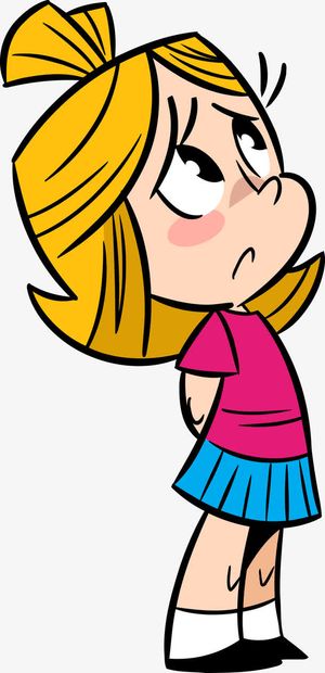 站着的可爱女孩卡通矢量免抠