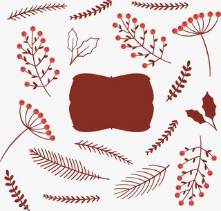 卡通花纹标题框免抠