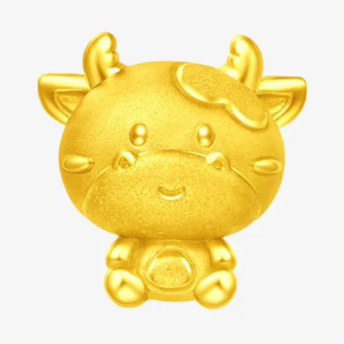 黄金 牛女 999足金免抠