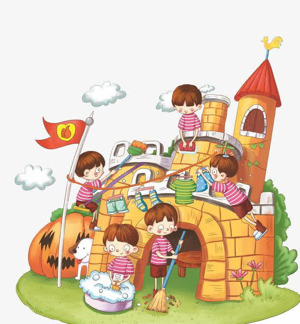 天马行空-劳动游免抠