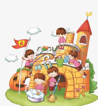 天马行空-劳动游免抠