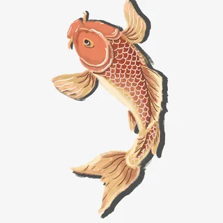 国潮风年年有鱼传统节日装饰元素免抠