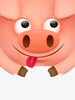 猪年卡通猪元素免抠