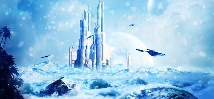 冬天创意冰雪世界海报背景高清