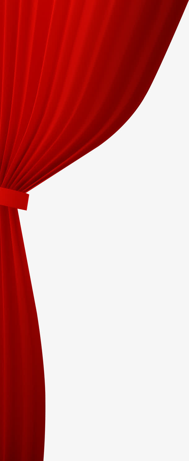 红色幕布手绘国庆中秋免抠