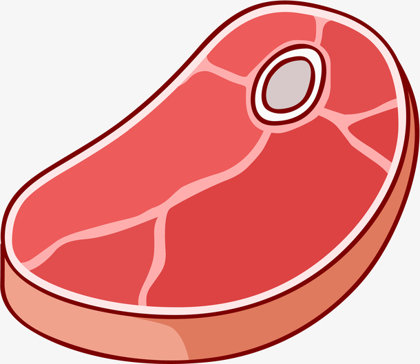 卡通牛排牛肉肉食免抠