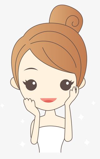 美丽洗脸女孩免抠