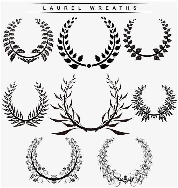 树枝徽章边框矢量素材免抠