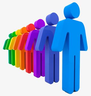 3D小人排队免抠