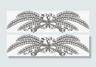 欧式复古花纹边框装饰元素免抠