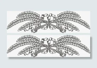 欧式复古花纹边框装饰元素免抠