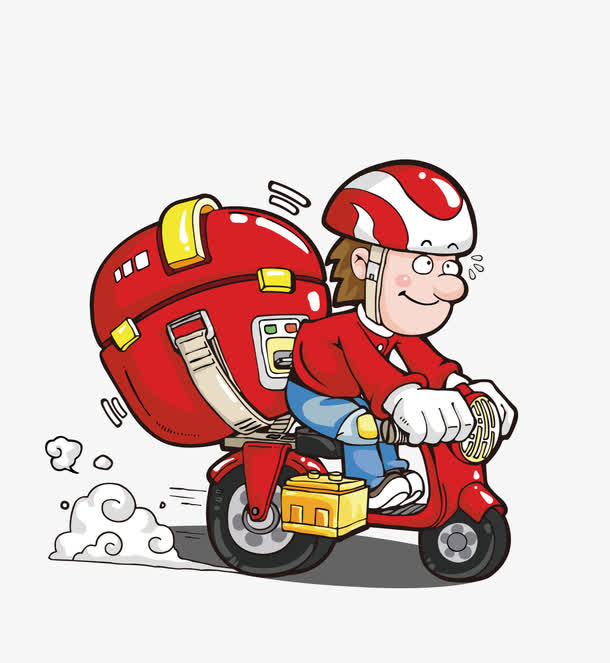卡通外卖小哥免抠