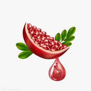 夏季，水果，石榴，果汁免抠