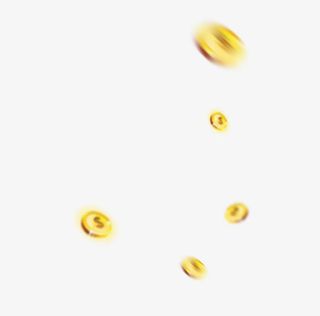 金币创意漂浮装饰免抠