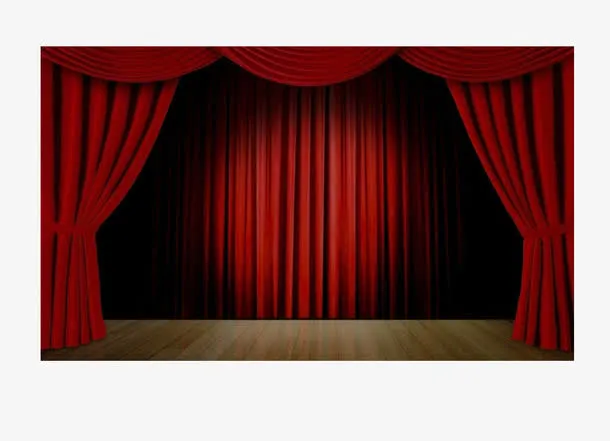 拉开帷幕的舞台免抠