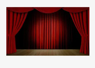 拉开帷幕的舞台免抠