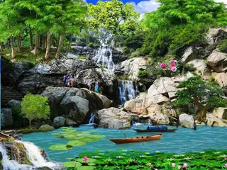 春天的景色，755x700免抠