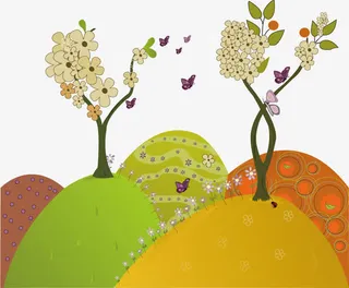 自然景色矢量图免抠