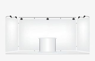 舞台背景与演讲台图片