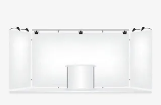 舞台背景与演讲台图片