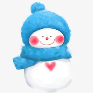 戴围巾的雪人免抠