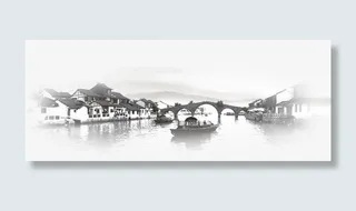 水墨江南免抠