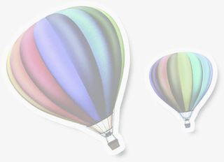 模糊卡通热气球招聘免抠